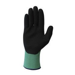 Guante de Nylon® recubierto de látex con tecnología ANR (Advanced Natural Rubber) en la palma.