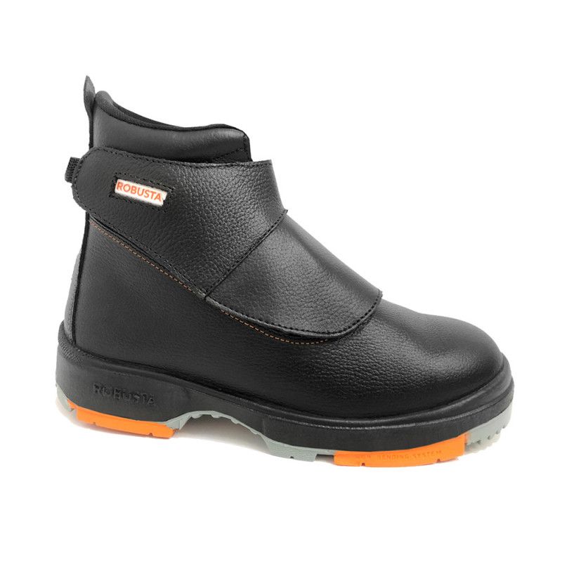 Bota ignífuga ROBUSTA SPARKS para soldador, con suela térmica HRO, cierre de velcro y protección S3 WG