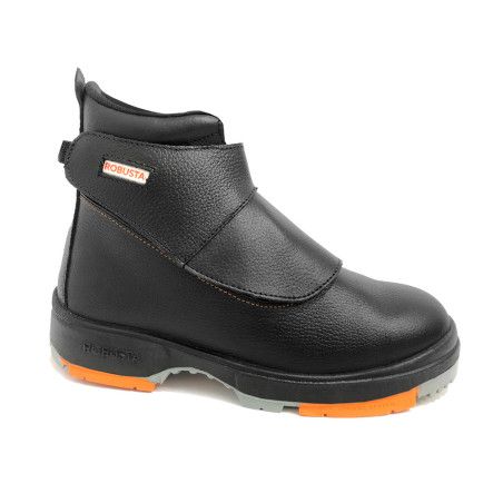Bota ignífuga ROBUSTA SPARKS para soldador, con suela térmica HRO, cierre de velcro y protección S3 WG