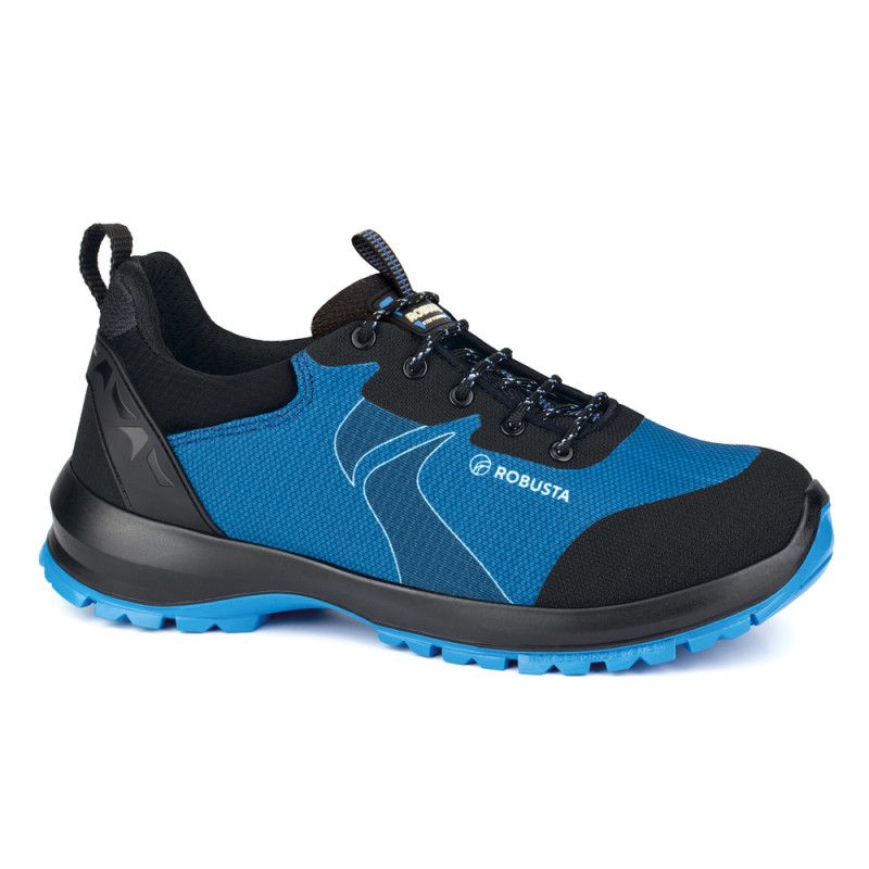 Zapato seguridad NEXT AIR S201 sin metal, textil azul de alta tenacidad, suela antideslizante SRC y protección S3 CI HI