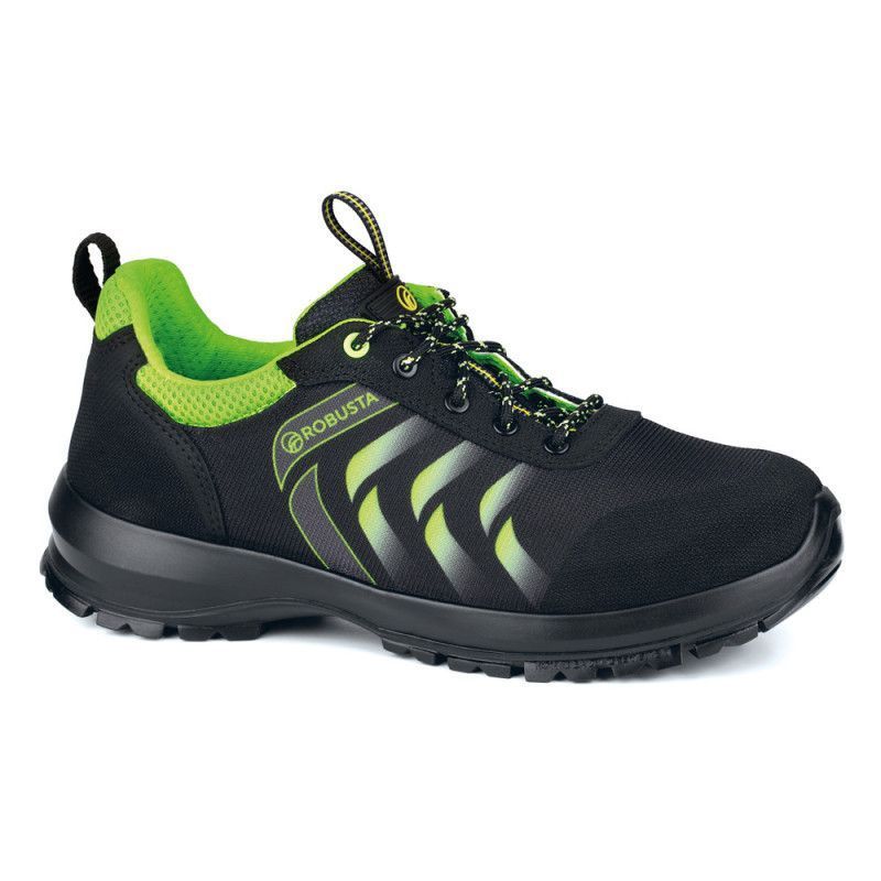 Zapatilla de seguridad NEXT AIR S101 sin metal, ligera y flexible, con suela antideslizante y tejido técnico azul.