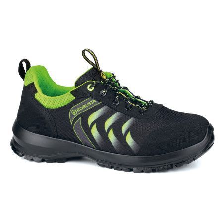 Zapatilla de seguridad NEXT AIR S101 sin metal, ligera y flexible, con suela antideslizante y tejido técnico azul.