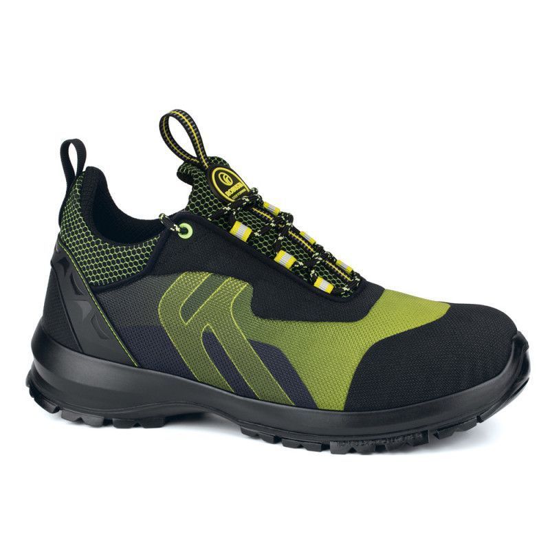 Zapato técnico ROBUSTA NEXT AIR S501 sin metal, tejido verdenegro, suela antideslizante, protección S3 CI HI SRC