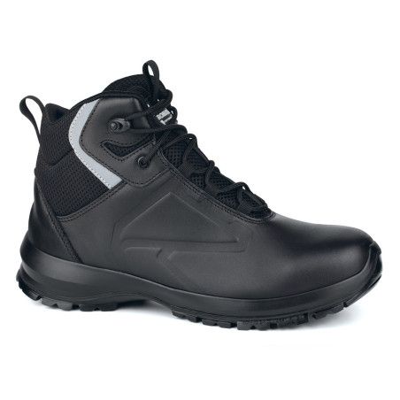 Bota de seguridad ROBUSTA NEXT ON B101, sin metal, piel negra, suela SRC y diseño ergonómico con protección S3