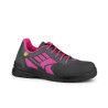 Zapato de seguridad ONE S PINK de Robusta con microfibra hidrófuga, puntera de aluminio y suela deportiva antideslizante.