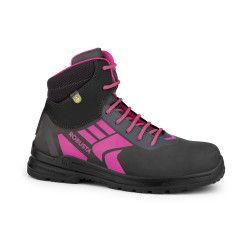 Bota ligera ONE B-PINK MUJER de Robusta, con microfibra hidrófuga, puntera de aluminio y suela deportiva antideslizante