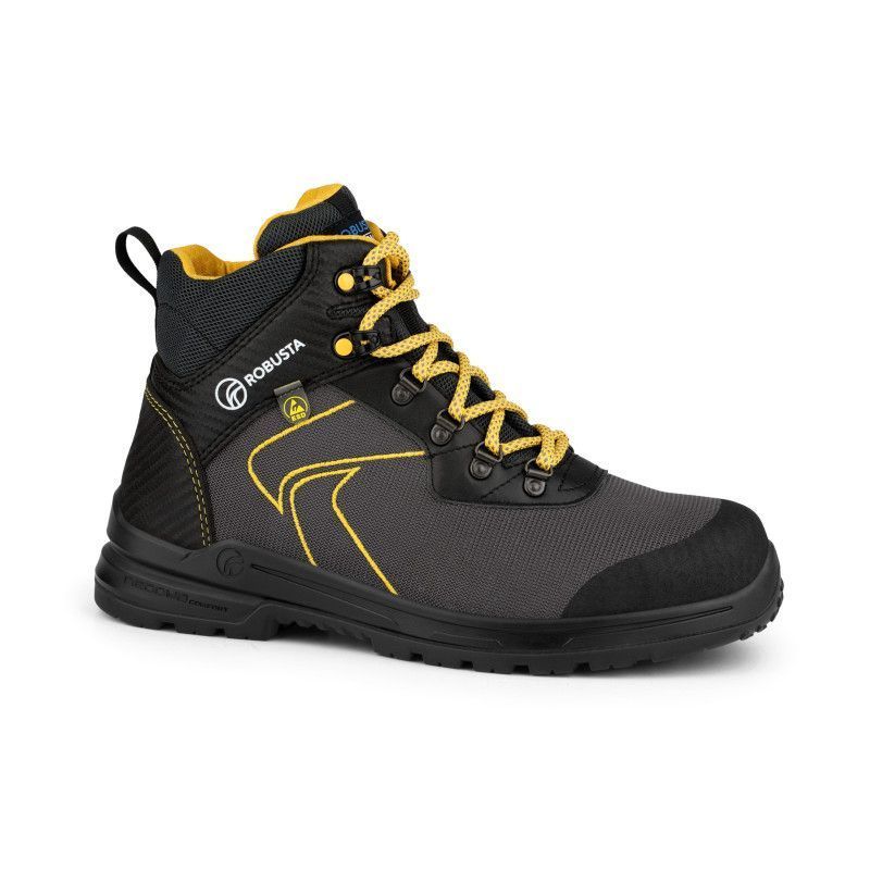 Bota ORBITAL B YELLOW mujer(Ref. 92685) con tejido Cordura®, puntera de aluminio y suela negra deportiva antideslizante