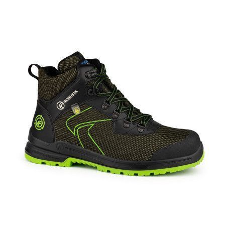 Bota NEWLIFE B GREEN Ref. 92689 de Robusta con tejido reciclado y suela antideslizante verde neón