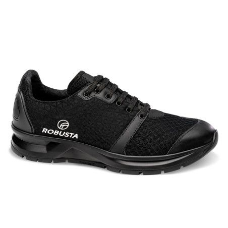 Zapato EXERGY BLACK Ref. 92440 de Robusta en tejido técnico negro con suela de caucho nitrilo antideslizante