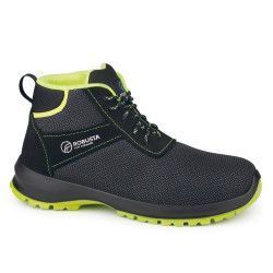 Bota de seguridad DIAMOND FLUOR Ref. B153 de Robusta con tejido técnico hidrofugado y suela biomecánica flúor antideslizante.