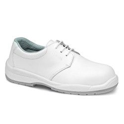 Zapato de seguridad Carlota IND Negro Ref. 90719 de Robusta con piel hidrofugada y suela PU bidensidad SRC.