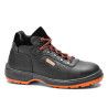Bota de seguridad Fresno Ref. 92014 de Robusta®, piel flor negra y suela PU/PU naranja antideslizante con pastillas antivuelco.