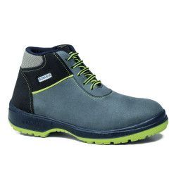 Bota de seguridad Robusta® PALMERA Ref. 92016 en serraje azul con puntera y plantilla de acero, suela bicolor antideslizante