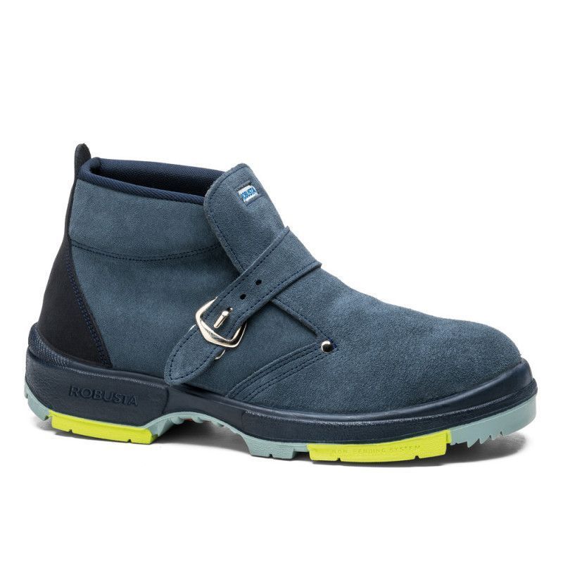 Bota de seguridad Robusta® MIRTO Ref. 92044 en serraje azul con hebilla rápida y suela antitorsión