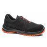 Zapato de seguridad Robusta® Acebo CM Black Ref. 92225 en serraje negro con cordones y suela Biomecánica naranja