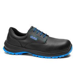 Zapato de seguridad Robusta® ENEBRO Ref. 92064 en piel flor vacuna con suela Biomecánica azul antideslizante