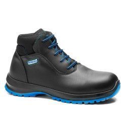 Bota de seguridad Robusta® CARPE Ref. 92068 en piel flor vacuna con suela Biomecánica azul antideslizante