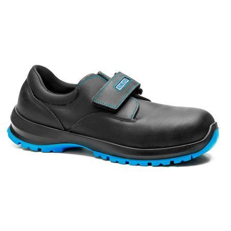 Zapato de seguridad Robusta® ENEBRO VLCO Ref. 92075 con cierre de velcro y suela Biomecánica azul antideslizante