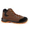 Bota de seguridad Robusta® RICINO Ref. 92094 tipo trekking en serraje marrón con suela naranja antideslizante