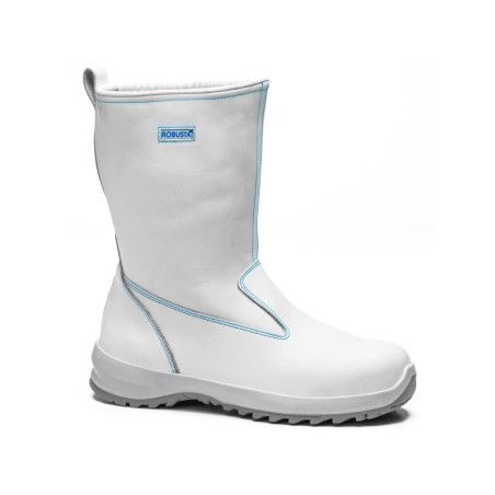 Bota de seguridad Robusta® ICEBERG Ref. 92139 en piel flor blanca con forro Thinsulate® y suela nitrilo antideslizante.