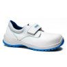 Zapato de seguridad Robusta® CASTAÑO VLCO BLANCO Ref. 92154 en piel blanca con cierre velcro y suela PU antideslizante.