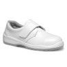 Zapato de seguridad Robusta® MARIA IND BLANCO Ref. 90122 con piel flor vacuna blanca y cierre de velcro anatómico.