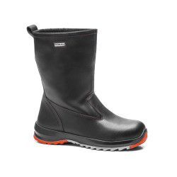 Bota de seguridad Robusta® ASTER Ref. 92112 en piel flor ignífuga con suela Biomecanic gris y naranja