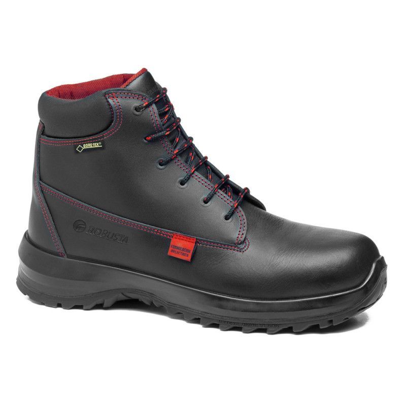 Bota de seguridad Robusta® GTX TENCA DIELÉCTRICO Ref. 92184 con piel flor negra y membrana GORE-TEX®