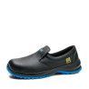 Zapato de seguridad Robusta CEDRO ESD 92051 S2+CI+SRC, libre de metal, con suela azul antideslizante y propiedades ESD.