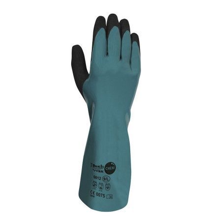 guante de nitrilo soporte nylon